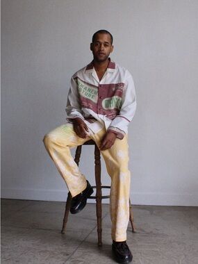 3 women co upcycled rice sack pants